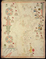 Das Mittelmeerbecken, aus einem nautischen Atlas, 1646